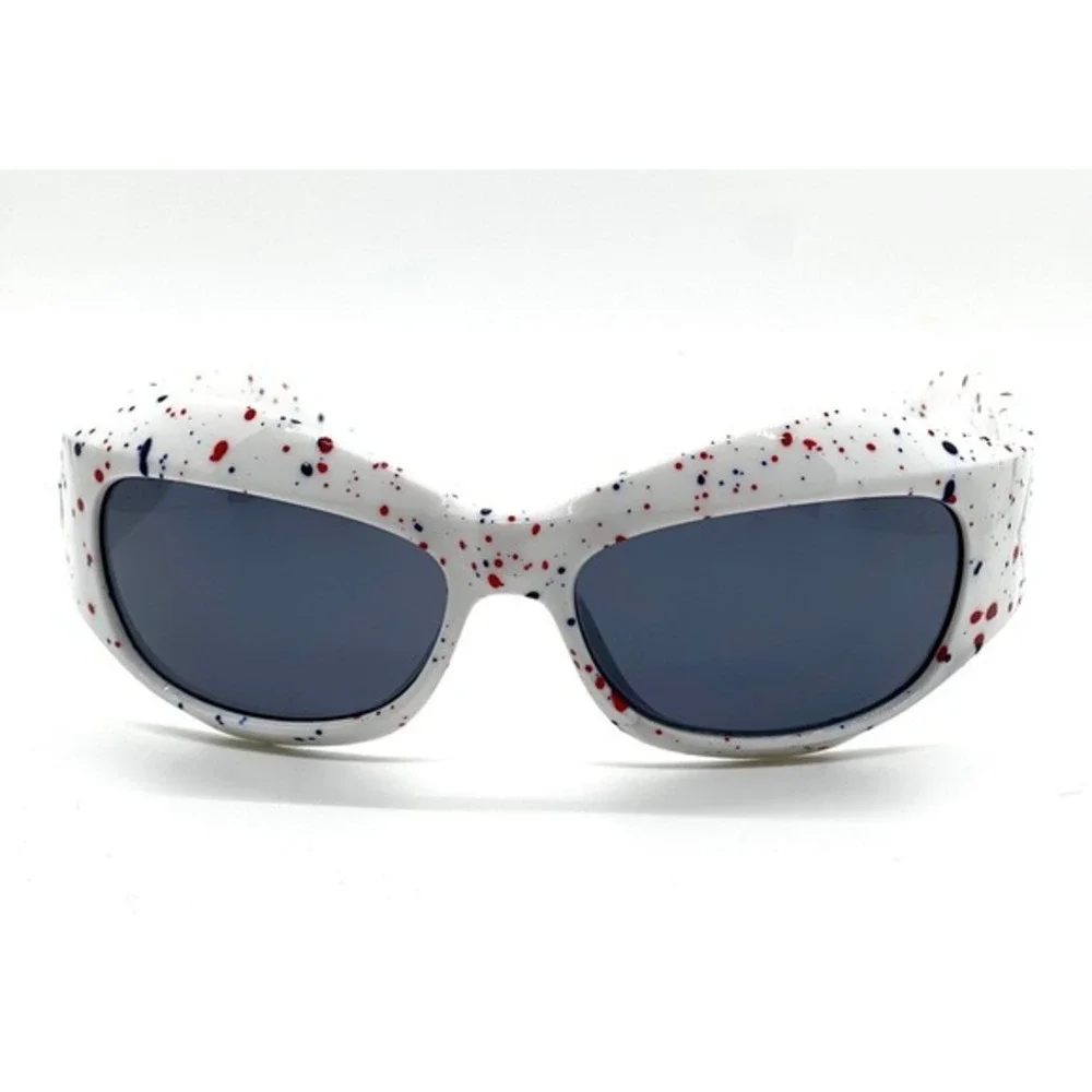 White Sunglasses Shield Style Unique Trendy Fashion UV400 Men Shades Rapper 2026